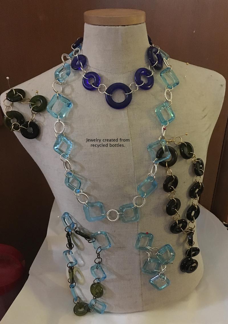 Recycled bottle necklaces